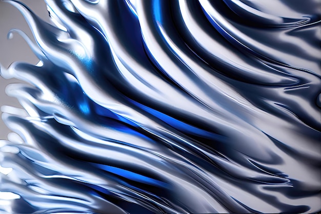 White and blue wave fluid style art for illustration