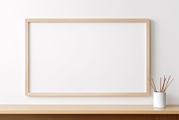a white board on a table