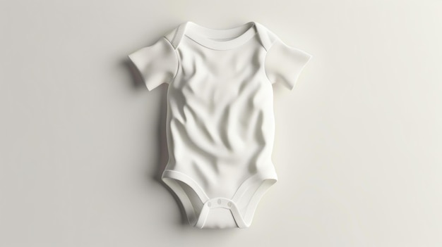 White bodysuit isolated on a white background 3D rendering