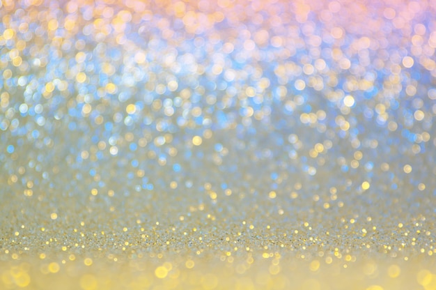 White bokeh lights in colorful background