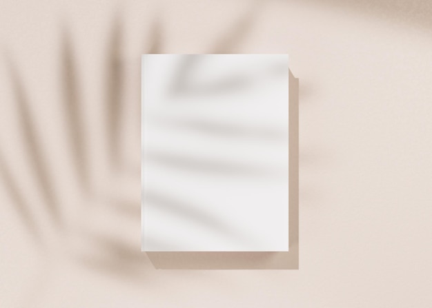 Макет обложки белой книги Пустой шаблон для вашего дизайна Вид сверху крупным планом Презентация обложки каталога книги 3D рендеринг