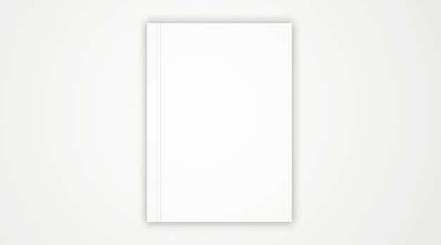 Photo white book cover on a white background