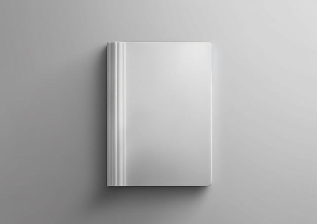 white book on grey background