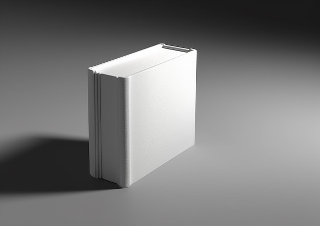 white book on grey background