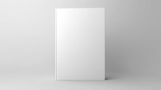 Photo white book on plain surface