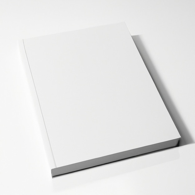 A white book with a white cover on it