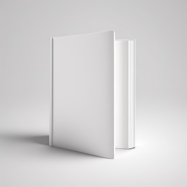 A white book with the word " on it " on the front.