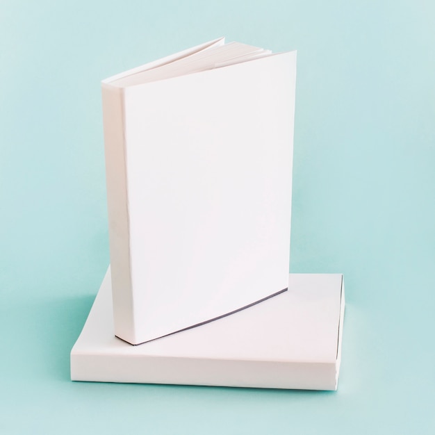 Photo white books composition