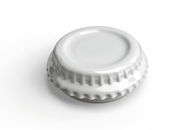 Photo white bottle cap isolated on white background with clipping path