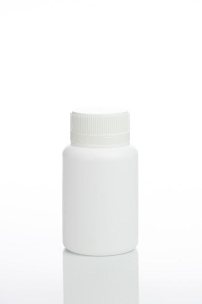 White bottle isolated for package