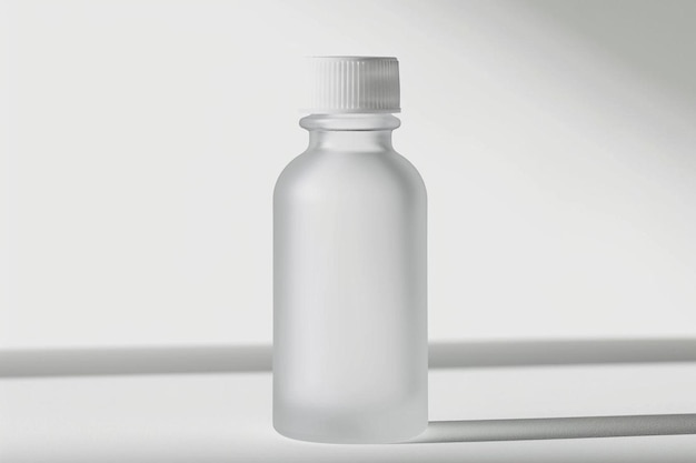 Photo a white bottle with a white cap sitting on a table