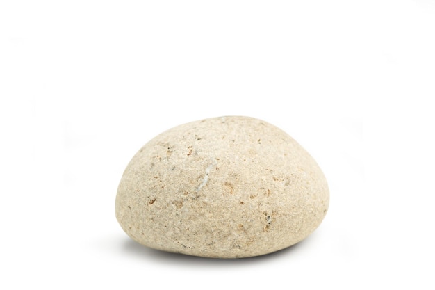 A white boulder on a white background with copy space