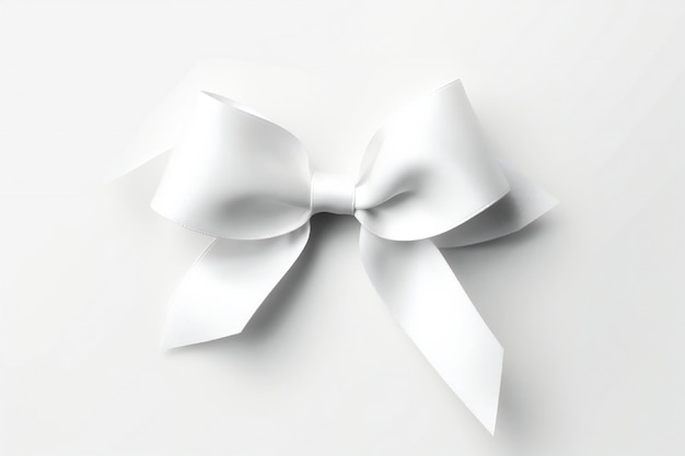 Photo a white bow with a bow on it