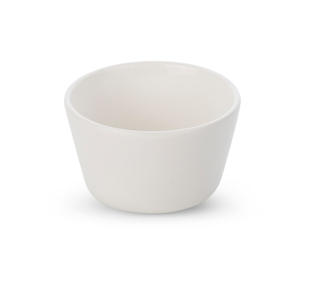 White bowl ceramic isolated on white background.