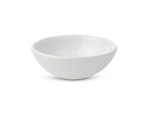 White bowl ceramic isolated on white