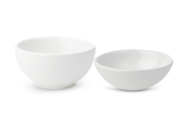 White bowl ceramic isolated on white