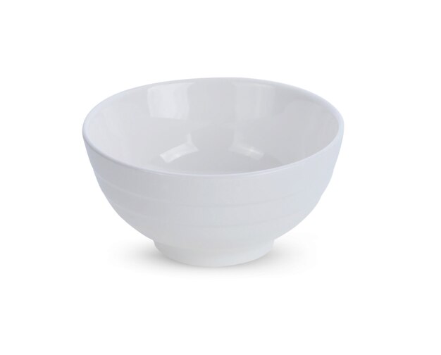 White bowl ceramic  isolated on white