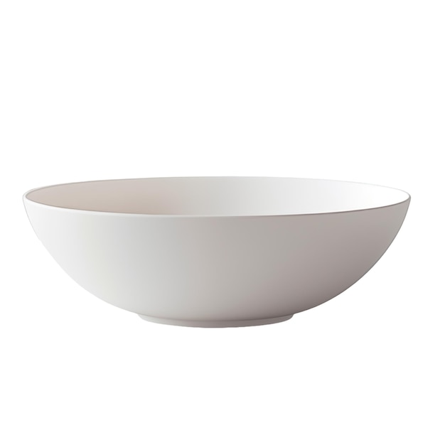 Photo white bowl empty side view isolated