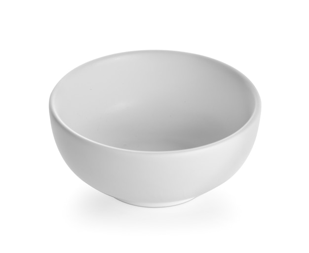 White bowl isolated on white background