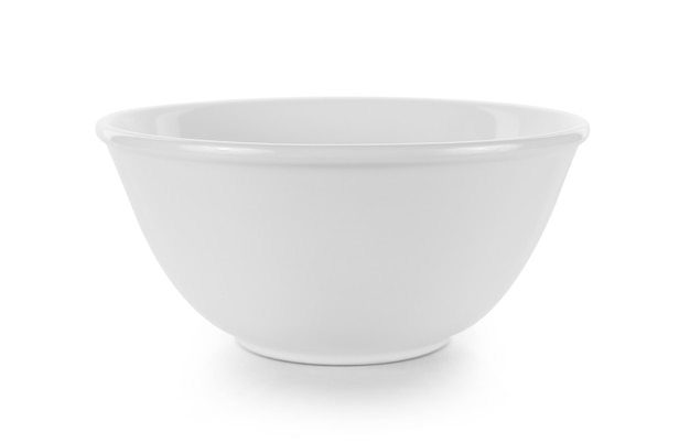 White bowl isolated on white background