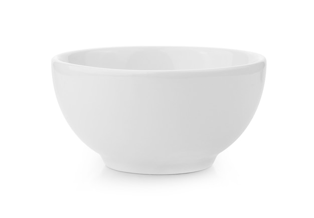 White bowl isolated on white background