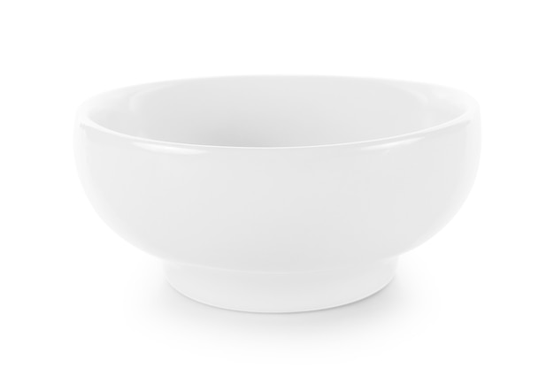 White bowl isolated on white background