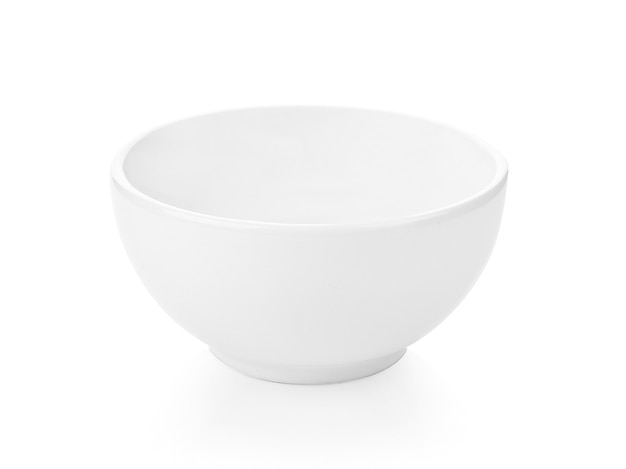 White bowl isolated on white background