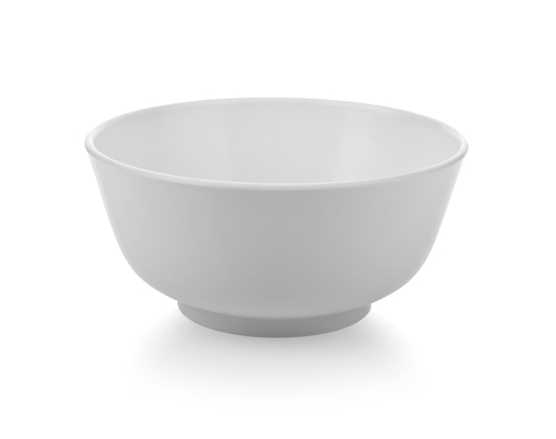 White bowl isolated on white background