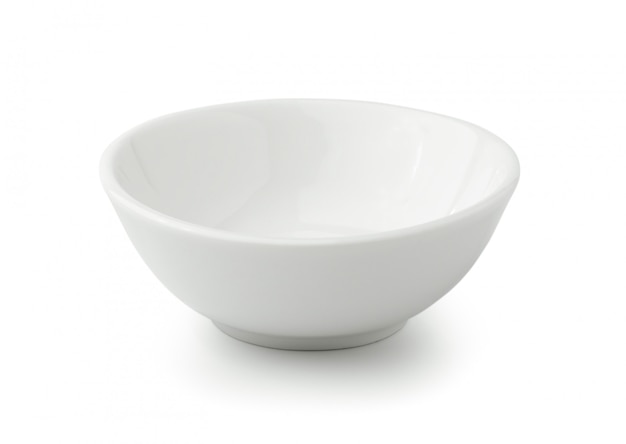 White bowl isolated on white background