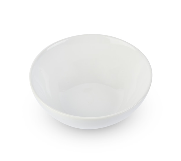 White bowl isolated on white background