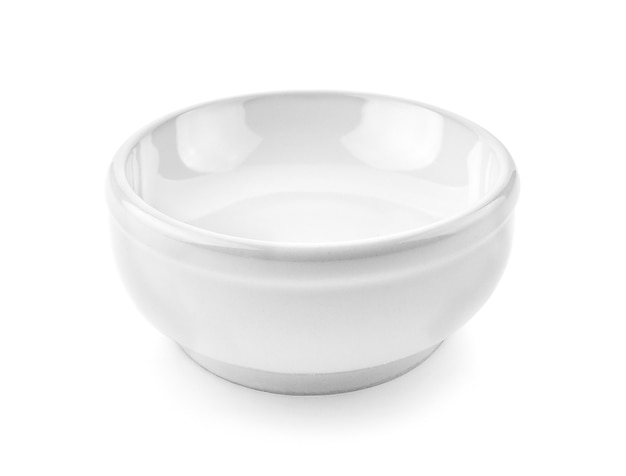 White bowl isolated on white surface