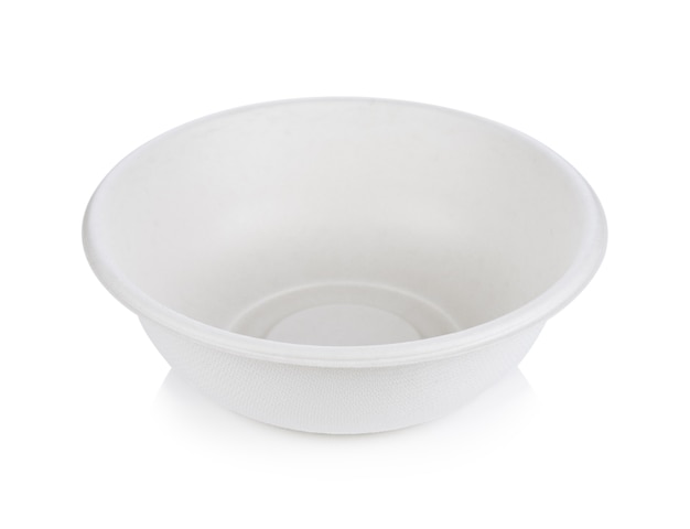 White bowl isolated on white