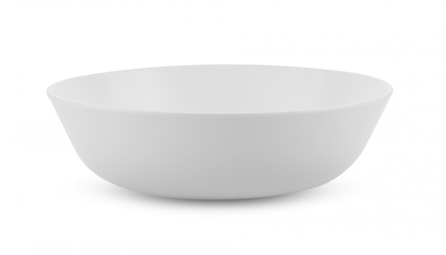 White bowl isolated on white