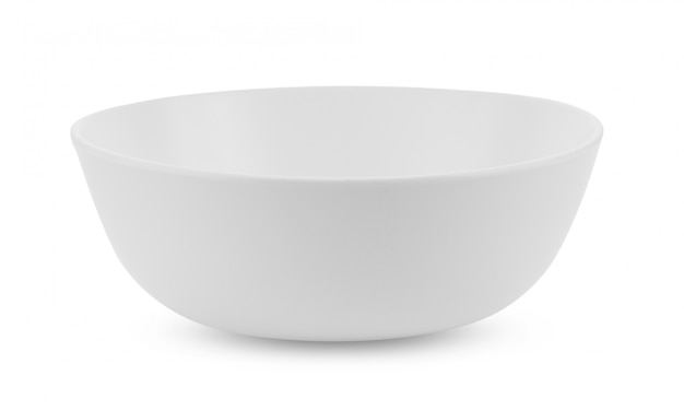 White bowl isolated on white