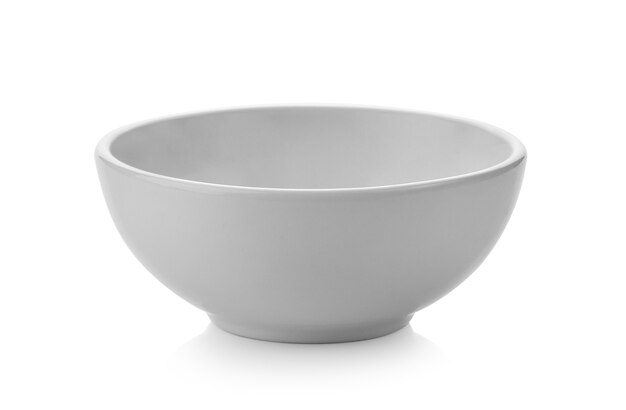 White bowl isolated on white