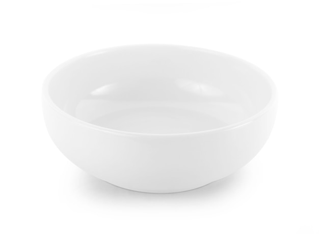 White bowl isolated on white