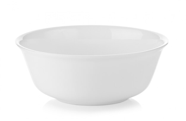 White bowl isolated on white