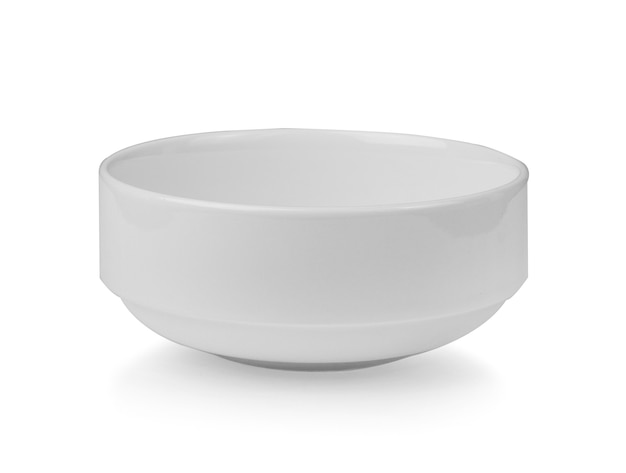 White bowl isolated