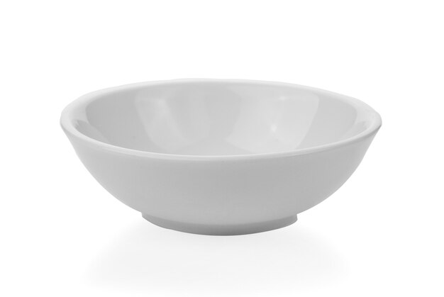 White bowl isolated