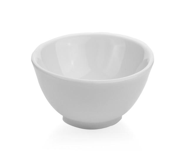 White bowl isolated