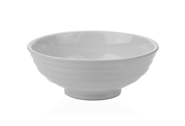 White bowl isolated