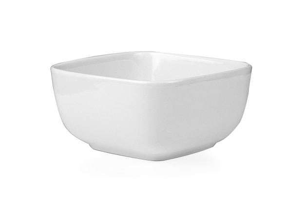 White bowl isolated