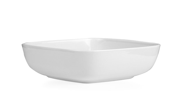 White bowl isolated