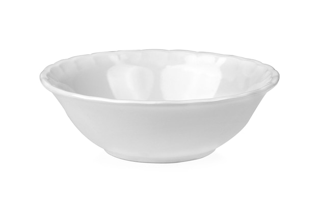 White bowl isolated  