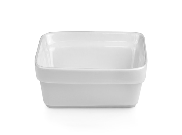 White bowl  isolated  