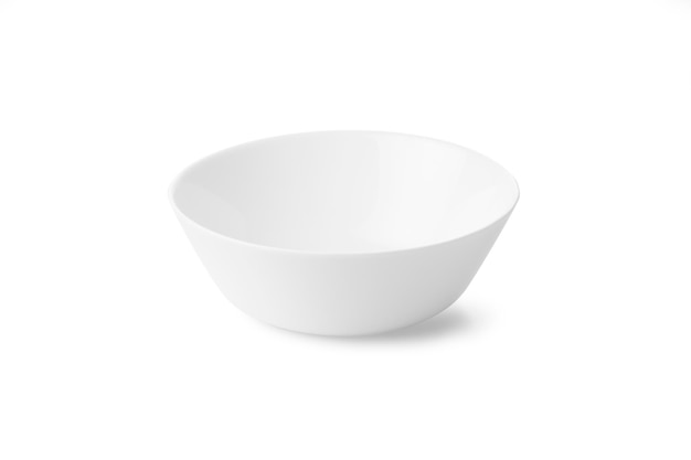 White bowl on a white background