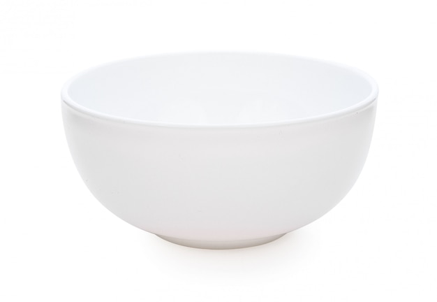 Photo white bowl on white wall