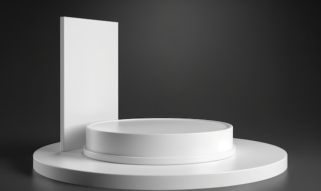 A white box is on a table with a white box on it.