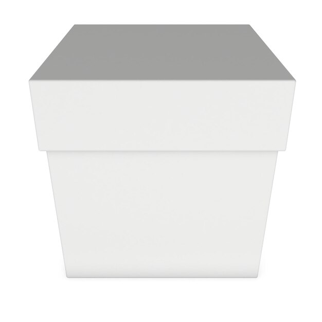 흰색 배경에 고립 된 흰색 상자
