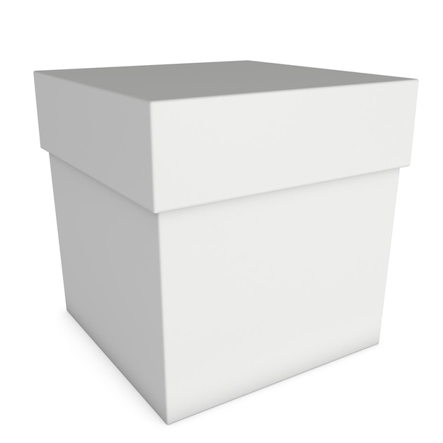 White box isolated on white background